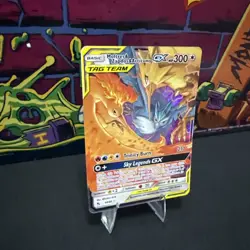 2019 Pokemon Sun Moon Hidden Fates Moltres Zapdos Articuno GX FA #44/68 NM - Image 2