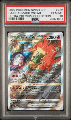 2022 Pokemon SWSH BSP FA/Charizard VSTAR Ultra Premium Collection #262 PSA 10 - Image 1