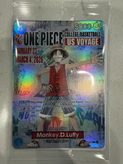 Bandai Namco Monkey D. Luffy P-055 One Piece CCG US Voyage Promo Holo English - Image 1