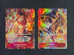 Sabo and Portgas D. Ace Illustration Box Volume 5 Promos OP05-007 & ST15-005 NM - Image 1
