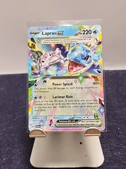 Lapras Ex Pokemon Card : Stellar Crown- Holo Double Rare Tcg/Ccg NM/M FREE SHIP - Image 1