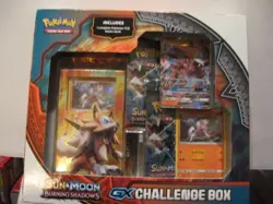 POKEMON TRADING CARD GAME SUN & MOON/BURNING SHADOWS LYCANROC GX CHALLENGE BOX - Image 1