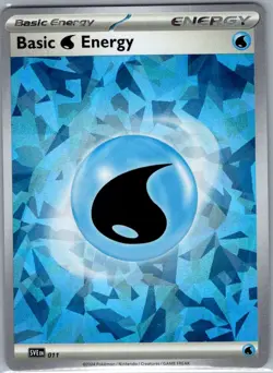 Basic Water Energy (Cracked Ice Holo) 011 Scarlet & Violet - Pokemon Card - NM - Image 1