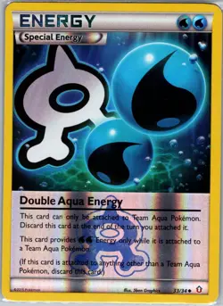 Double Aqua Energy 33/34 Reverse Holo Double Crisis - Pokemon Card - NM - Image 1