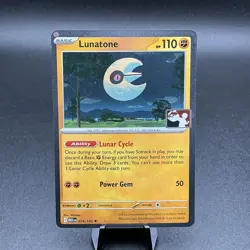 Lunatone 074/132 Cosmos Holo PLAY! Pokemon Prize Pack Series 8 Promo Card NM MEG - Image 1
