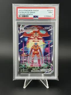 Pokemon Deoxys VMAX TCG Crown Zenith Holo Ultra Rare Card GG45/GG70 PSA 9 - Image 1
