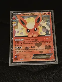 2016 Pokemon TCG CARD XY Generations Flareon EX #RC6 MP - Image 1