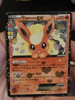 2016 Pokemon TCG CARD XY Generations Flareon EX #RC6 MP - Image 3