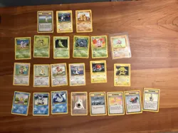 Pokemon TCG Base Set 20 Card Lot Nidoran Caterpie Hitmonchan Wizards - Image 1