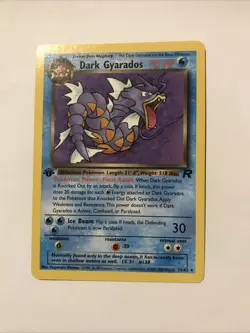 Pokemon Card Team Rocket 1st Edition Rare Non-Holo Dark Gyarados 25/82 - Image 1