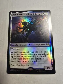 x1 Don & Leo, Problem Solvers - Foil R MTG Teenage Mutant Ninja Turtles M/NM, En - Image 1