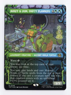 Mikey & Don, Party Planners (Showcase Foil) MTG Teenage Mutant Ninja Turtles TMT - Image 1