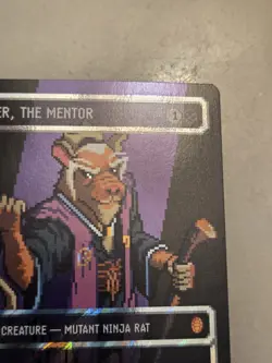 Splinter, The Mentor (0089) Borderless Surge FOIL TMNT MTG Pixel Art - Image 3