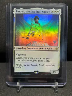 Linden, the Steadfast Queen Promo Pack Foil Magic MTG Throne of Eldraine LP - Image 1