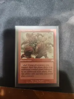 2002 MTG Magic the Gathering Onslaught Aggravated Assault (185/350) LP - Image 1