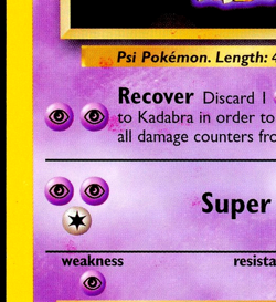 2000 Pokemon KADABRA Base Set 2 Edition INK ERROR Non Holo MISPRINT Card 46/130 - Image 4