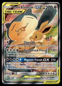 Eevee & Snorlax-GX #SM169 - Pokemon Sun & Moon Black Star Promos - NM - Image 1