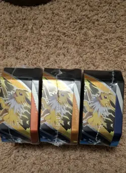 Pokemon TCG Jolteon V Flareon V Vaporeon V Tins Set Of 3 Eeveelutions Sealed 820650829055 - Image 3