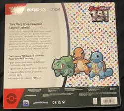 Pokemon Scarlet & Violet 151 Poster Collection Box Bulbasaur Charmander Squirtle - Image 2