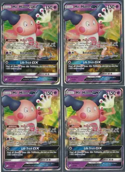 4X MR MIME GX 67/181- TEAM UP Pokemon - PLAYSET - RARE HOLO -MINT - Image 1