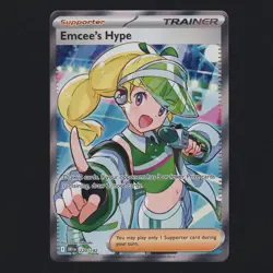 Emcees’s Hype 220/182 Destined Rivals Ultra Rare Full Art Pokemon TCG MINT 🔥 - Image 1