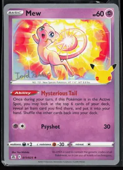 Mew 011/025 Tord Reklev World Championship Deck Pokemon TCG NM - Image 1