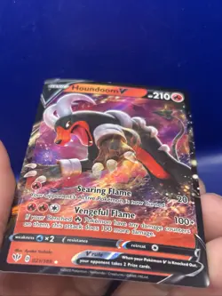 Houndoom V 21/189 Ultra Rare Full Art Darkness Ablaze Pokemon TCG NM/M - Image 4