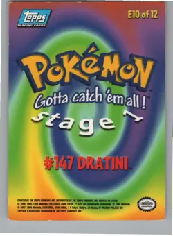 Topps Pokemon Dratini #147 E10/12 1999 The First Movie - Image 2