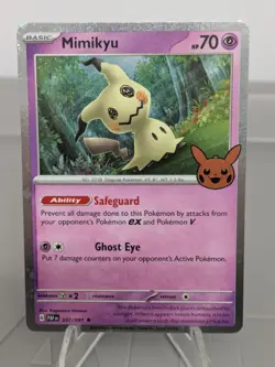 Mimikyu Cosmos Holo 037/091 Trick or Trade 2024 Near Mint Pokemon TCG - Image 1