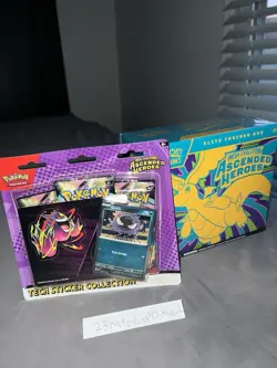 Pokemon Ascended Heroes Elite Trainer Box w/ 3 Pack Tech Sticker Gastly - Image 1