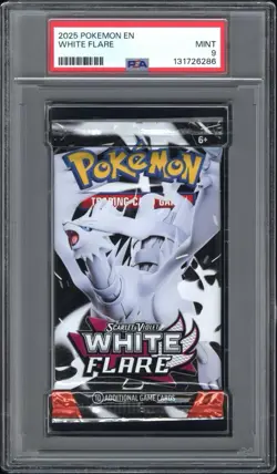 Pokemon Scarlet&Violet White Flare SEALED Booster Pack PSA 9 MINT - Image 1