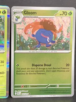 2x Pokemon ME02: Phantasmal Flames Holo Vileplume 003/094 & Gloom #002/94 - Image 3