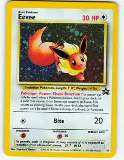 Eevee - Holo - #11 WOTC Black Star Promo - Pokemon TCG - 2000 - Image 1