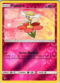 Flabebe (84) 84/131 SM - Forbidden Light Pokemon LP Reverse Holo - Image 1