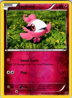 Spritzee 92/146 XY Base Set Pokemon LP Reverse Holo - Image 1