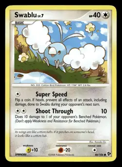 Swablu 86/106 Common Great Encounters Pokemon LP - Image 1