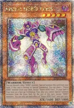 Yugioh! LP Vision HERO Faris - RA01-EN004 - Quarter Century Secret Rare - 1st Ed - Image 1