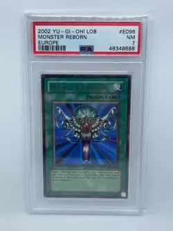 Monster Reborn LOB-E096 Ultra Rare [Europe PSA NM 7] YU-GI-OH! *HOT* - Image 1