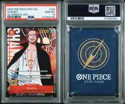 2022 ONE PIECE OP01-ROMANCE DAWN ALTERNATE ART #120 SHANKS PSA 10 - Image 3