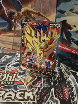 Zamazenta V 196/202 Sword & Shield NM Full Art Ultra Rare Pokemon Card - Image 4