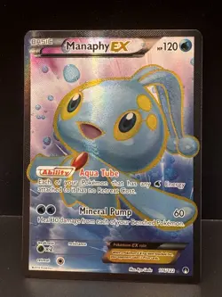 Pokemon TCG Manaphy EX Full Art Holo Ultra Rare Card 116/122 XY Breakpoint - Image 1
