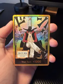 DON!! Card (Dracule Mihawk) (Gold) The Azure Sea's Seven Foil - Image 1