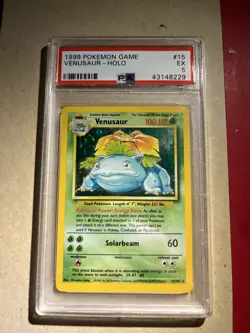 Venusaur Base Set Holo Rare PSA 5 Pokemon TCG 1999 Card #15/102 English - Image 1