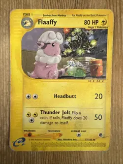 Flaaffy 77/165 2002 Expedition Base Pokemon Card Vintage Uncommon DAMAGED - Image 1