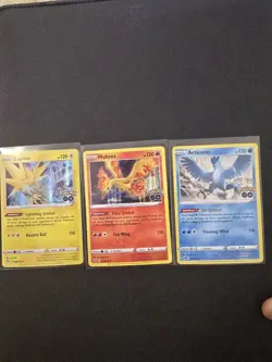 Zapdos Moltres Articuno Pokemon Go LEGENDARY BIRDS HOLOS 3 Card Set NM! - Image 1