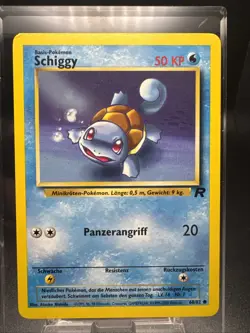 Pokemon Schiggy Team Rocket Rare Card 68/82 HP50 Panzerangriff 20 German 2000 - Image 1