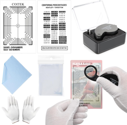 104PCS Card Grading Centering Tool Set,Card Grading Kit,Includes One 40X Magnify - Image 1