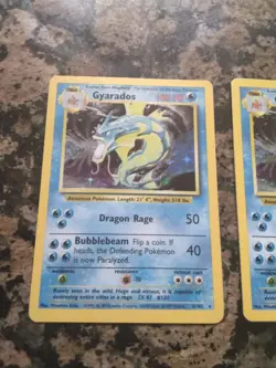 Pokemon Gyarados TCG Base Set 2 Holo Unlimited Rare Card WOTC Left LP, Right MP - Image 1