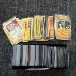 Pokemon TCG Card Lot ETB Box Full Of Mixed Cards Sleeved All Mint - Image 1