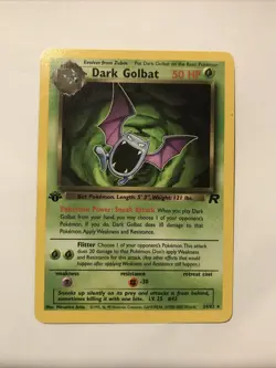 Pokemon Team Rocket Dark Golbat 1st Edition Non-Holo Rare 24/82 Card - Image 1